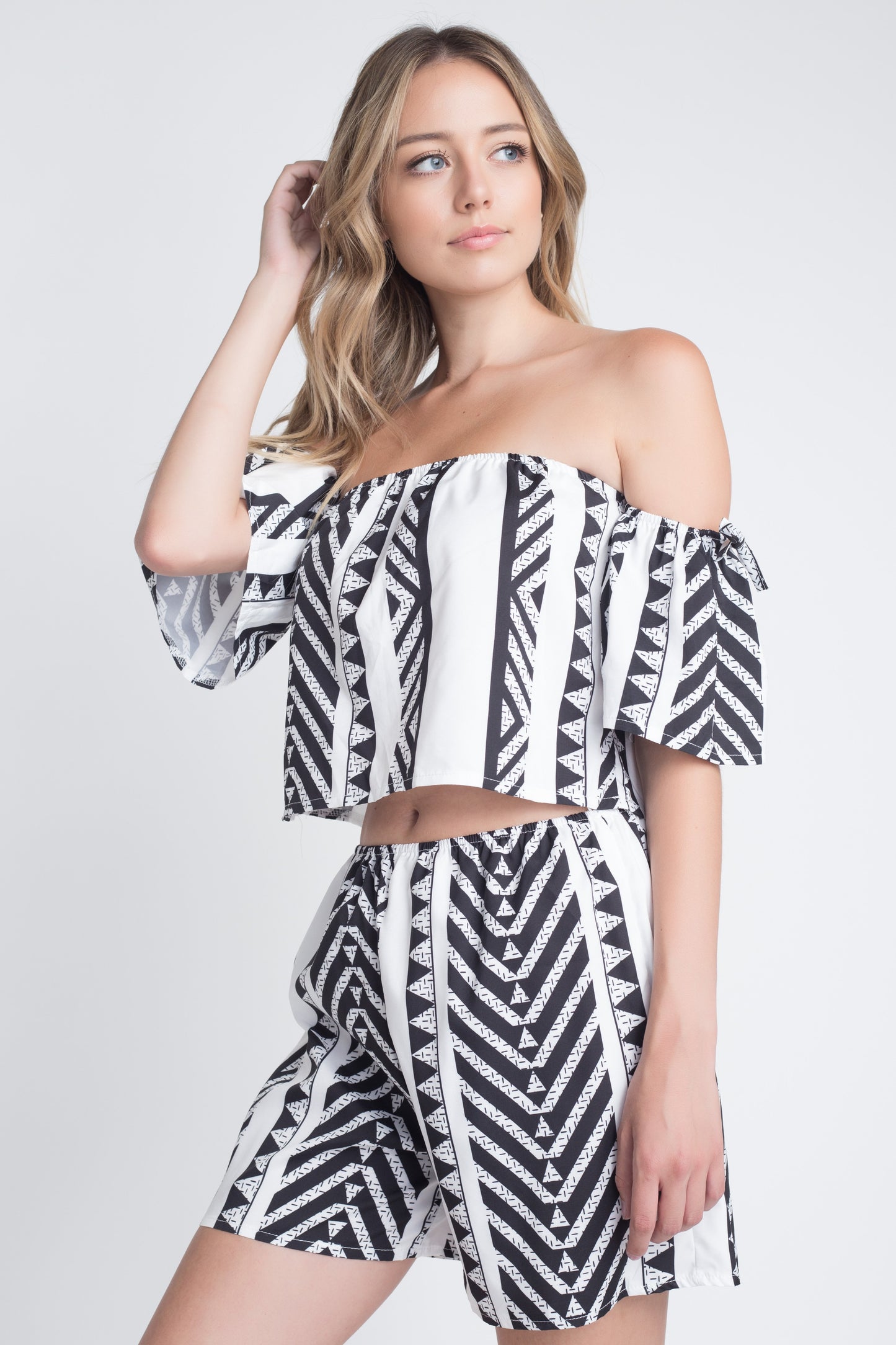 Women's Aztek Off Shoulder 2 Piece Set