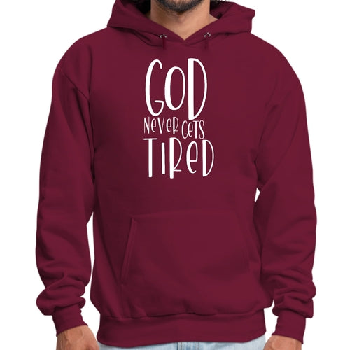 Mens Graphic Hoodie Say it Soul - God Never Gets Tired